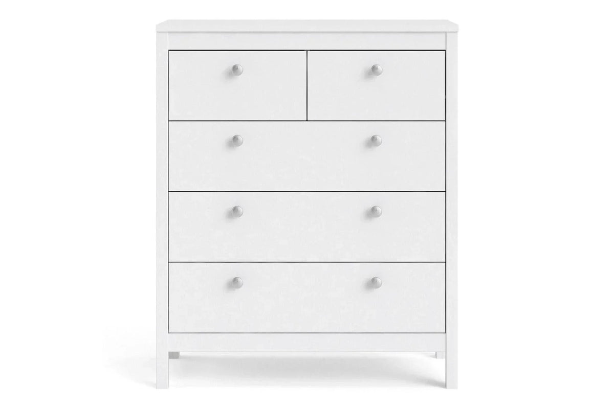 Madrid Chest 3+2 Drawers In White