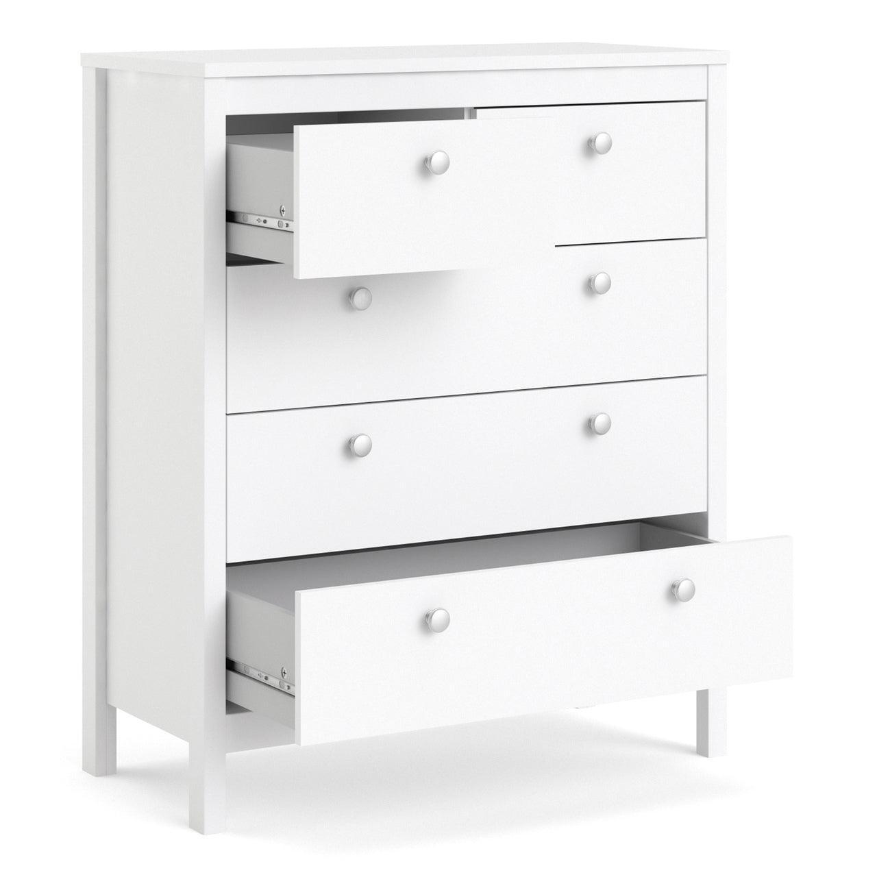 Madrid Chest 3+2 Drawers in White