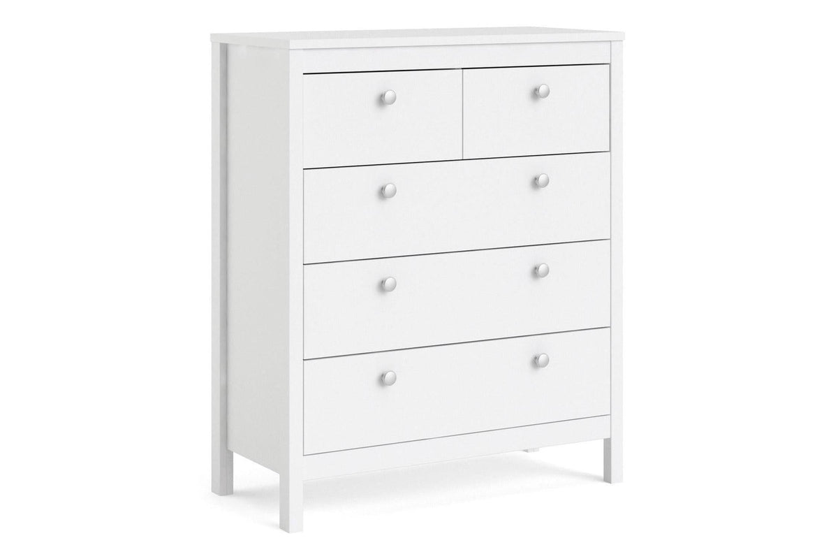 Madrid Chest 3+2 Drawers In White