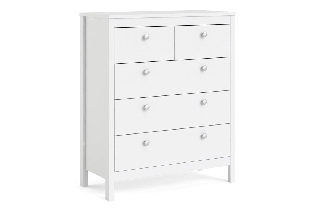 Madrid Chest 3+2 Drawers In White