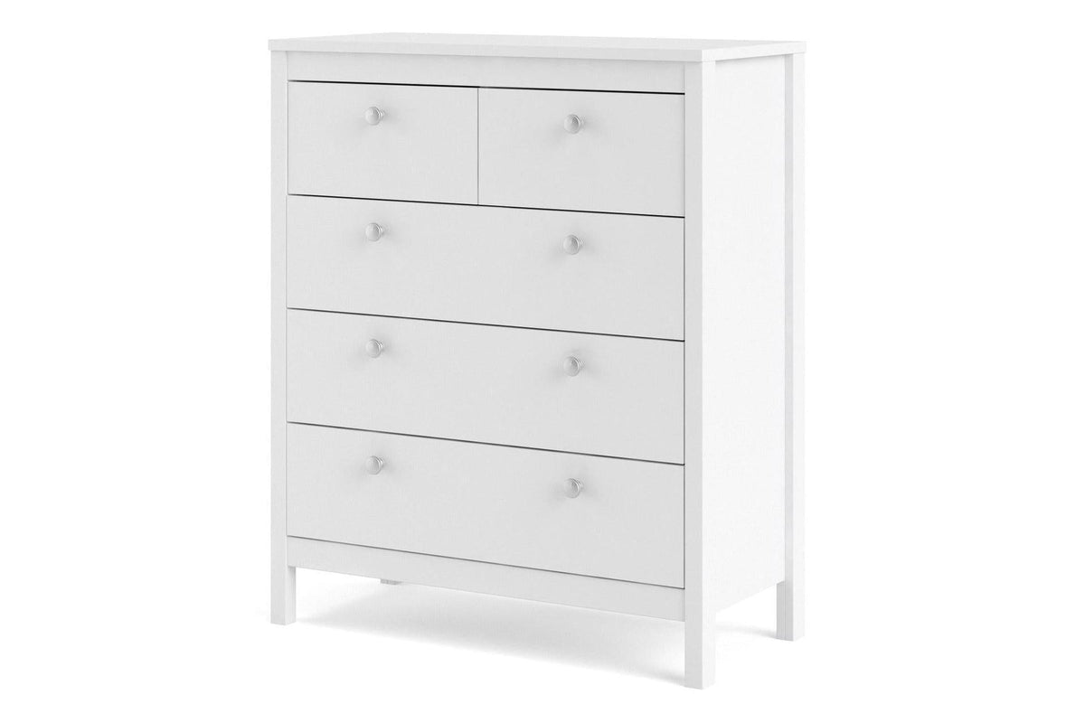Madrid Chest 3+2 Drawers In White
