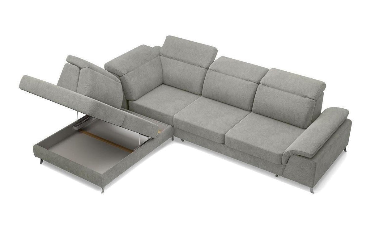 Calvaro Corner Sofa Bed With Storage