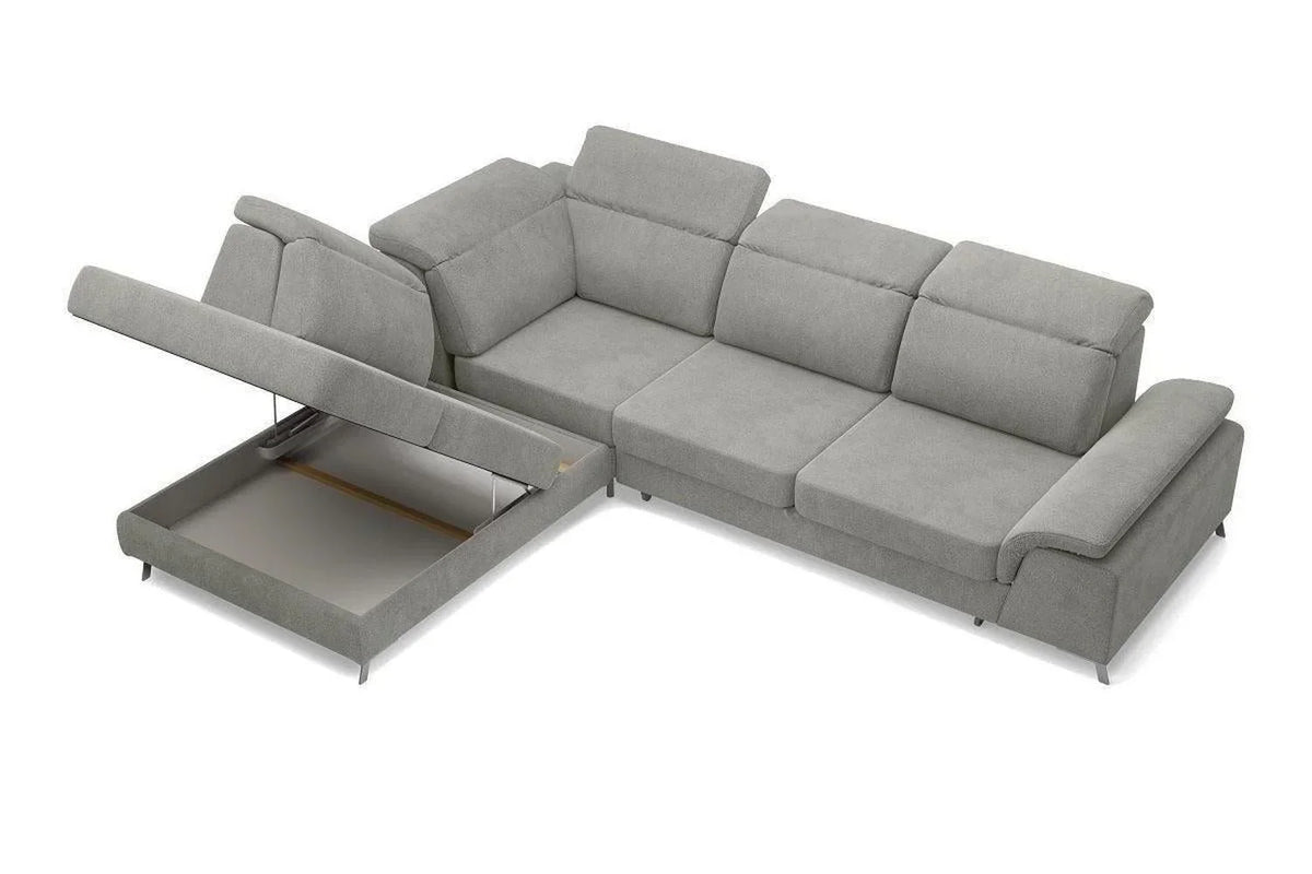 Calvaro Corner Sofa Bed With Storage