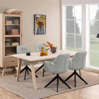 A-Line Extending Dining Table in White Oak 200-286cm