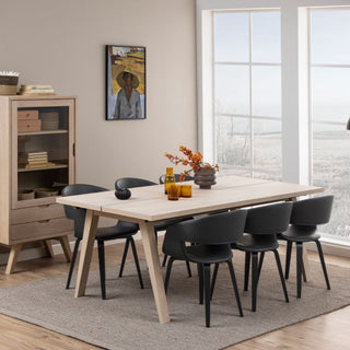 A-Line Extending Dining Table in White Oak 200-286cm