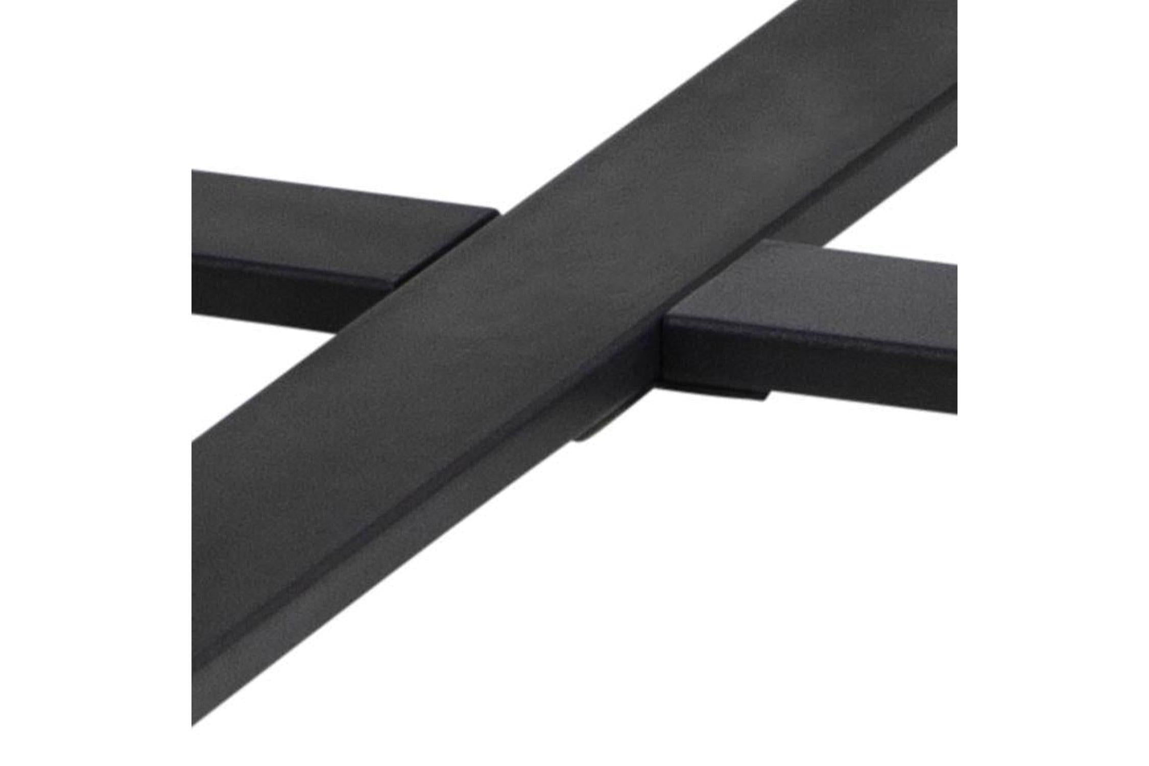 Amble Round Dining Table with Black Marble Melamine Top & Black Legs 110cm