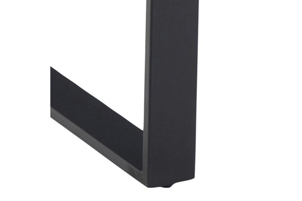 Amble Dining Table with Black Marble Melamine Top & Black Legs 160x90cm