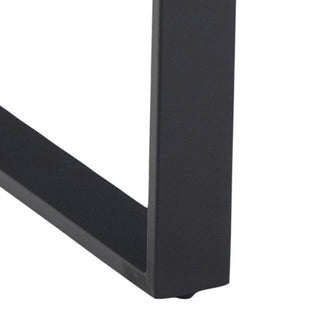 Amble Dining Table with Black Marble Melamine Top & Black Legs 160x90cm