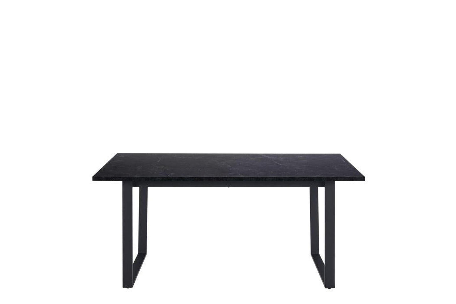 Amble Dining Table with Black Marble Melamine Top & Black Legs 160x90cm