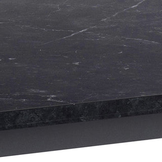 Amble Dining Table with Black Marble Melamine Top & Black Legs 160x90cm