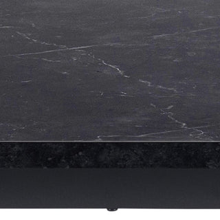 Amble Dining Table with Black Marble Melamine Top & Black Legs 160x90cm