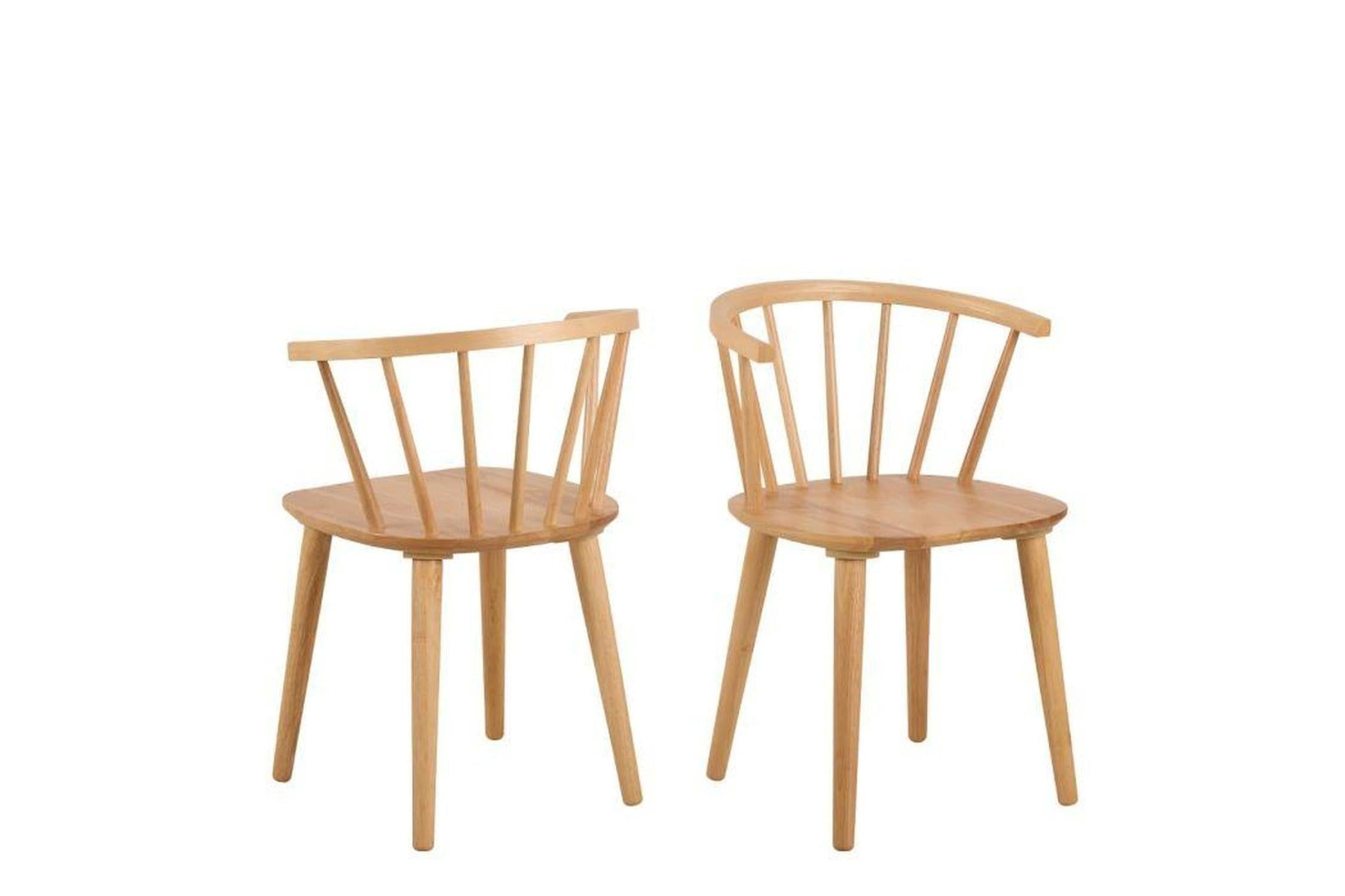 Ida Dining Chair in Oak Set of 2