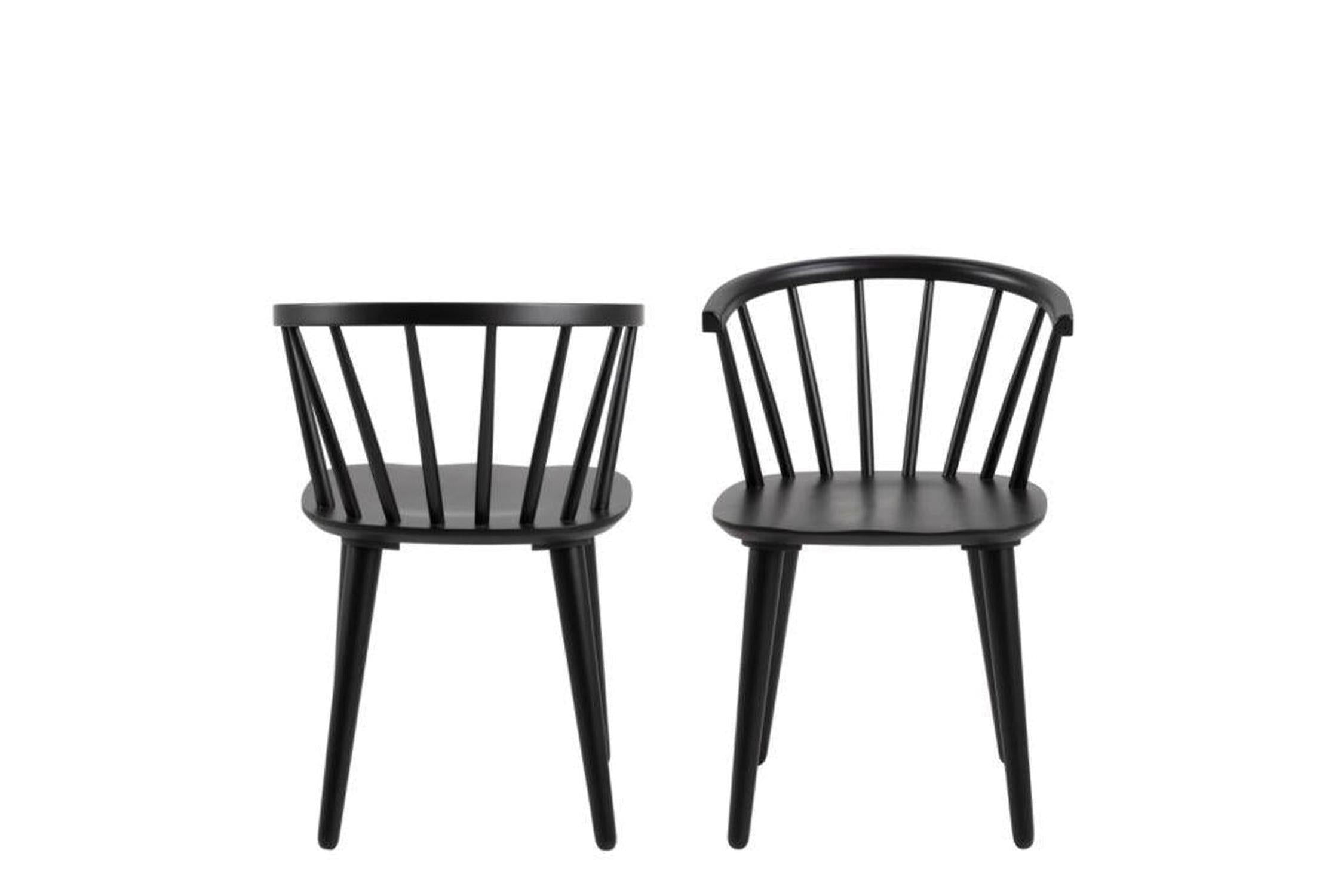Ida Dining Chair in Black Set of 2