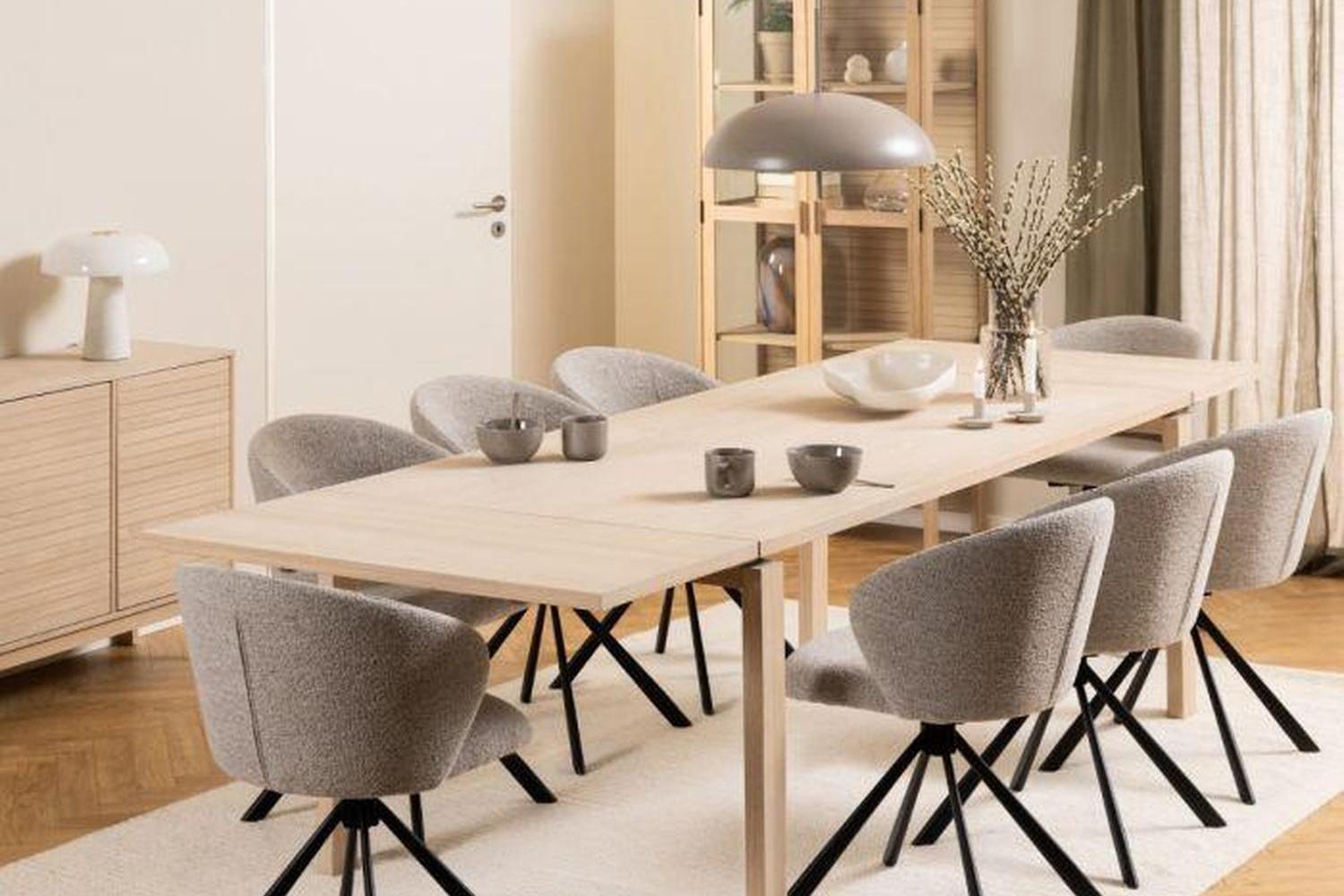 Linley Extending Dining Table in White Oak 200-300cm
