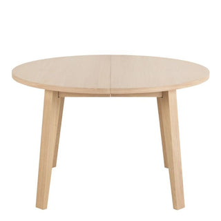 A-Line Round Dining Table in White Oak 120cm