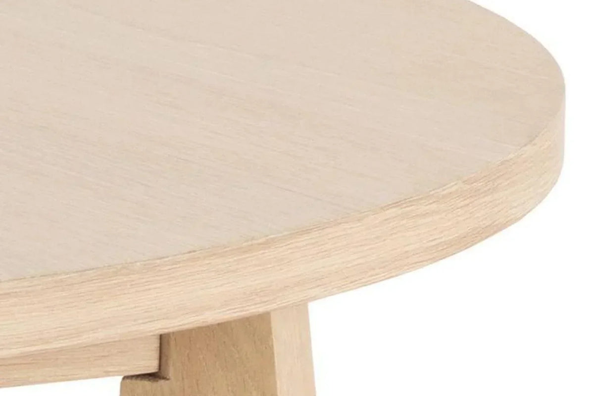 A-Line Round Dining Table in White Oak 120cm