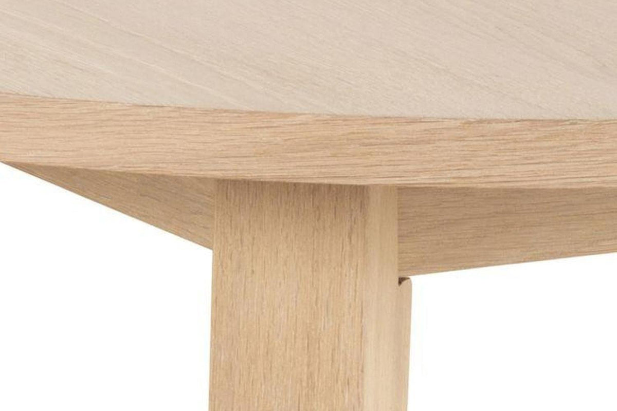 A-Line Round Dining Table in White Oak 120cm