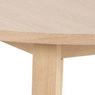 A-Line Round Dining Table in White Oak 120cm