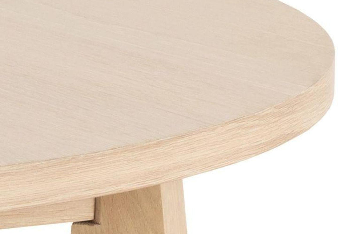 A-Line Round Extending Dining Table in White Oak 120-220cm