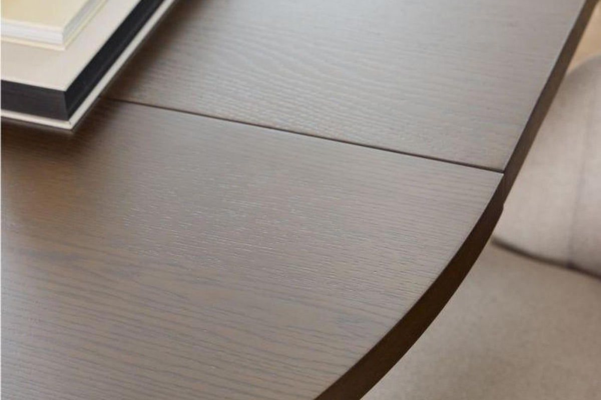 A-Line Round Extending Dining Table in Smoked Oak 120-220cm