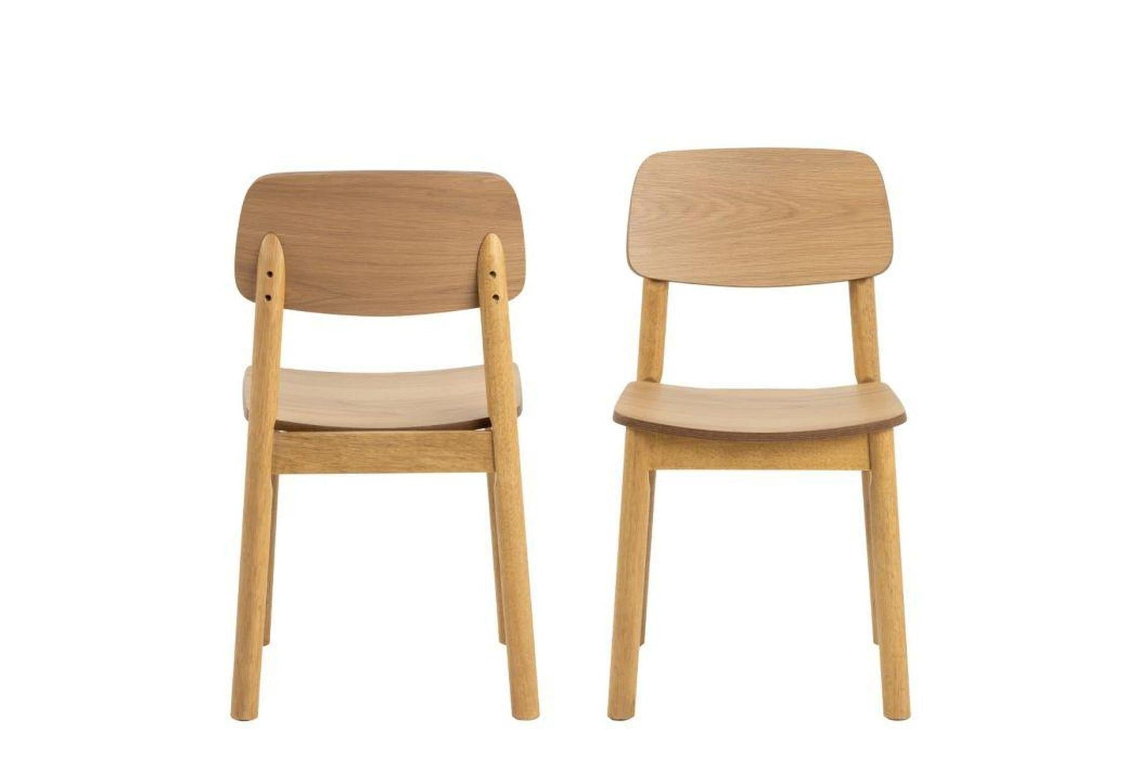 Barlow Dining Chair in Matt Oak Set of 2
