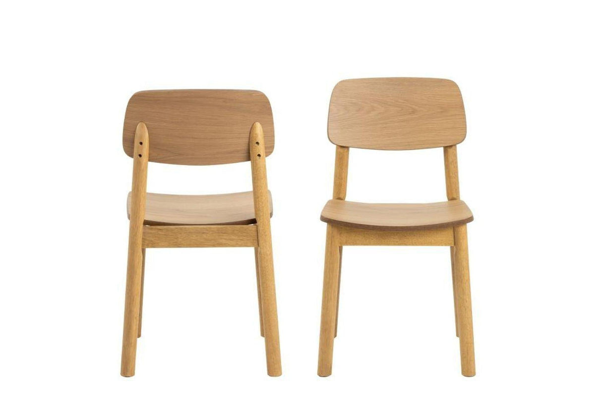 Barlow Dining Chair in Matt Oak Set of 2