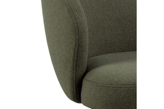Darlene Dining Chair with Armrest and Swivel Function in Green