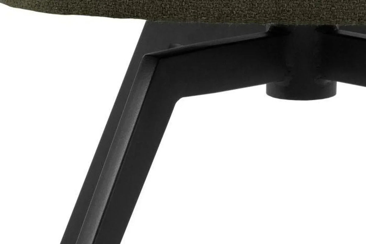 Darlene Dining Chair with Armrest and Swivel Function in Green