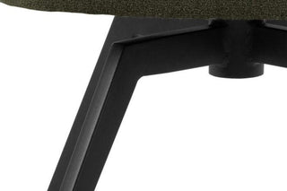 Darlene Dining Chair with Armrest and Swivel Function in Green