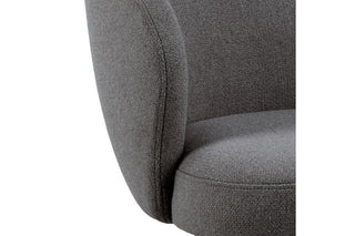 Darlene Dining Chair with Armrest and Swivel Function in Grey