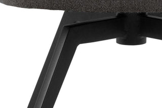 Darlene Dining Chair with Armrest and Swivel Function in Grey