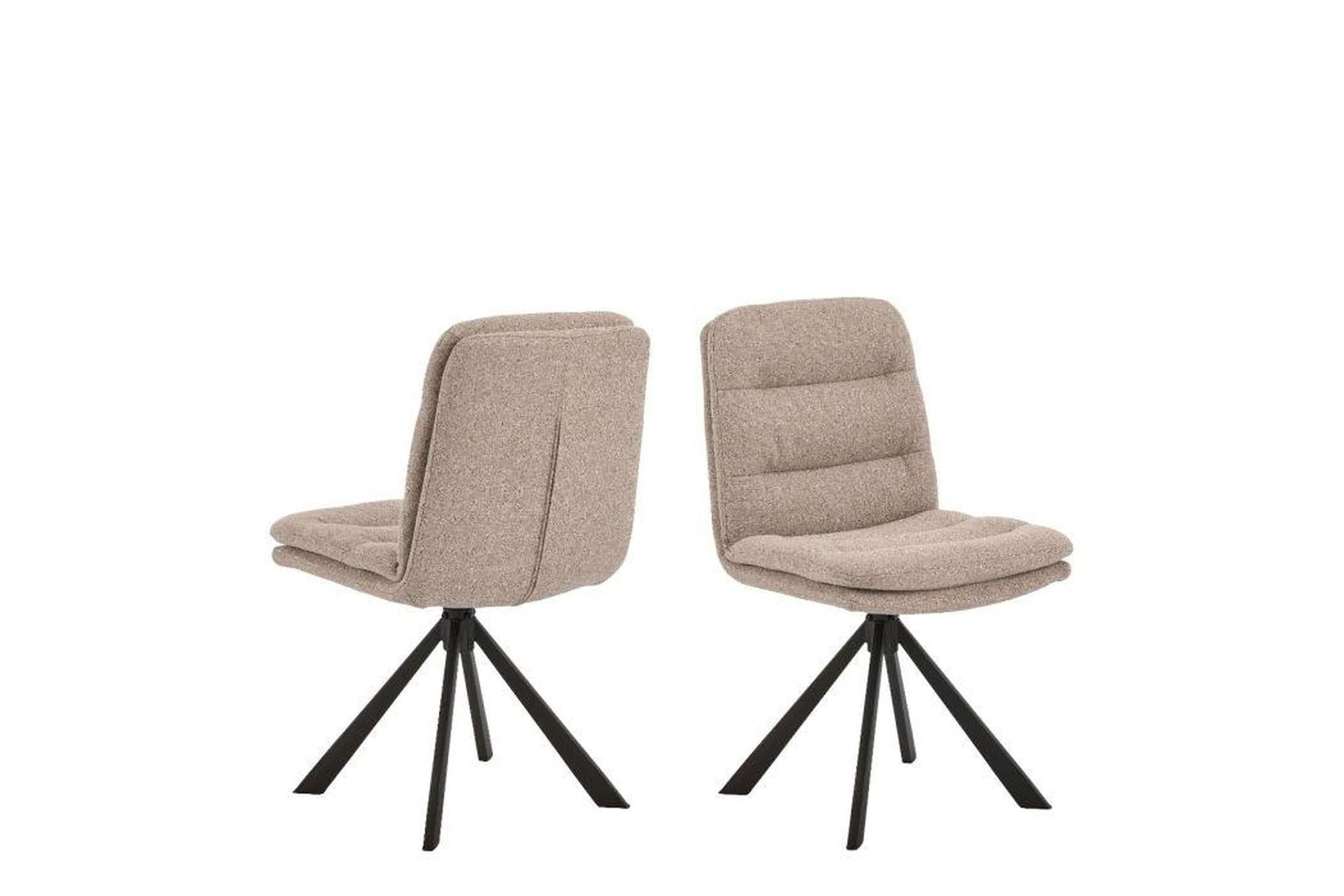 Dean Beige Swivel Dining Chair Set of 2