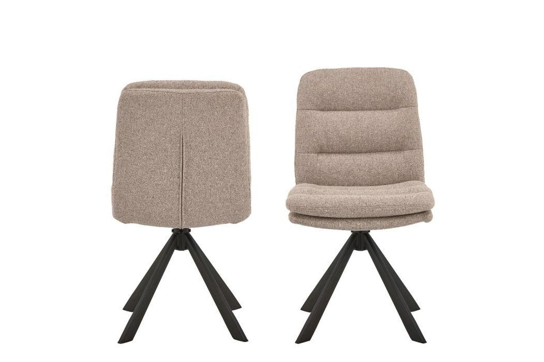 Dean Beige Swivel Dining Chair Set of 2