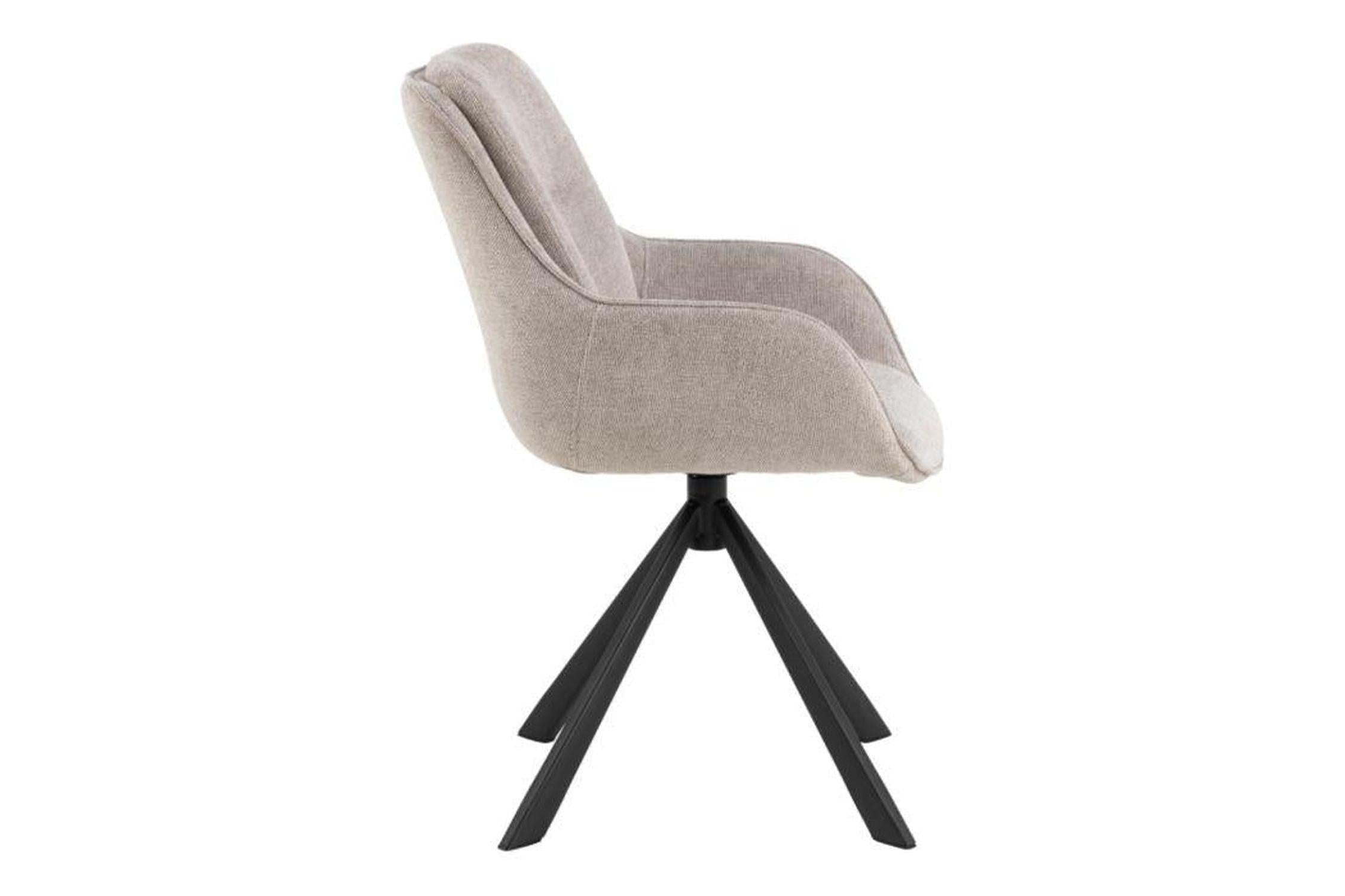 Carrie Swivel Dining Chair in Sand Set of 2