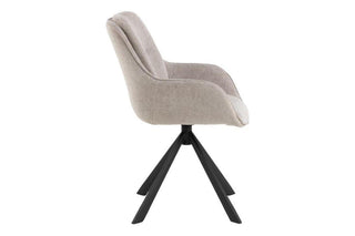 Carrie Swivel Dining Chair in Sand Set of 2