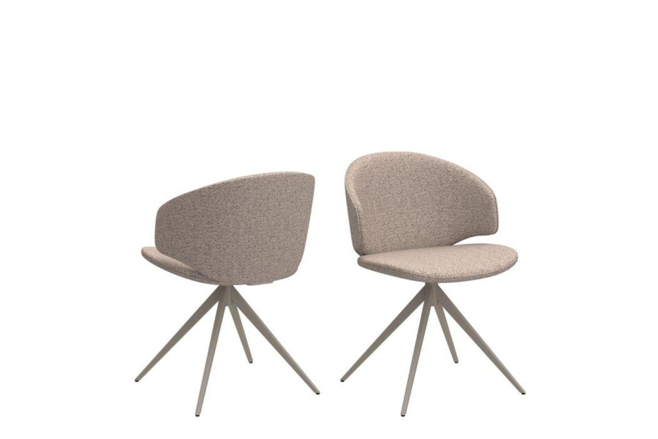 Ella Swivel Beige Dining Chair