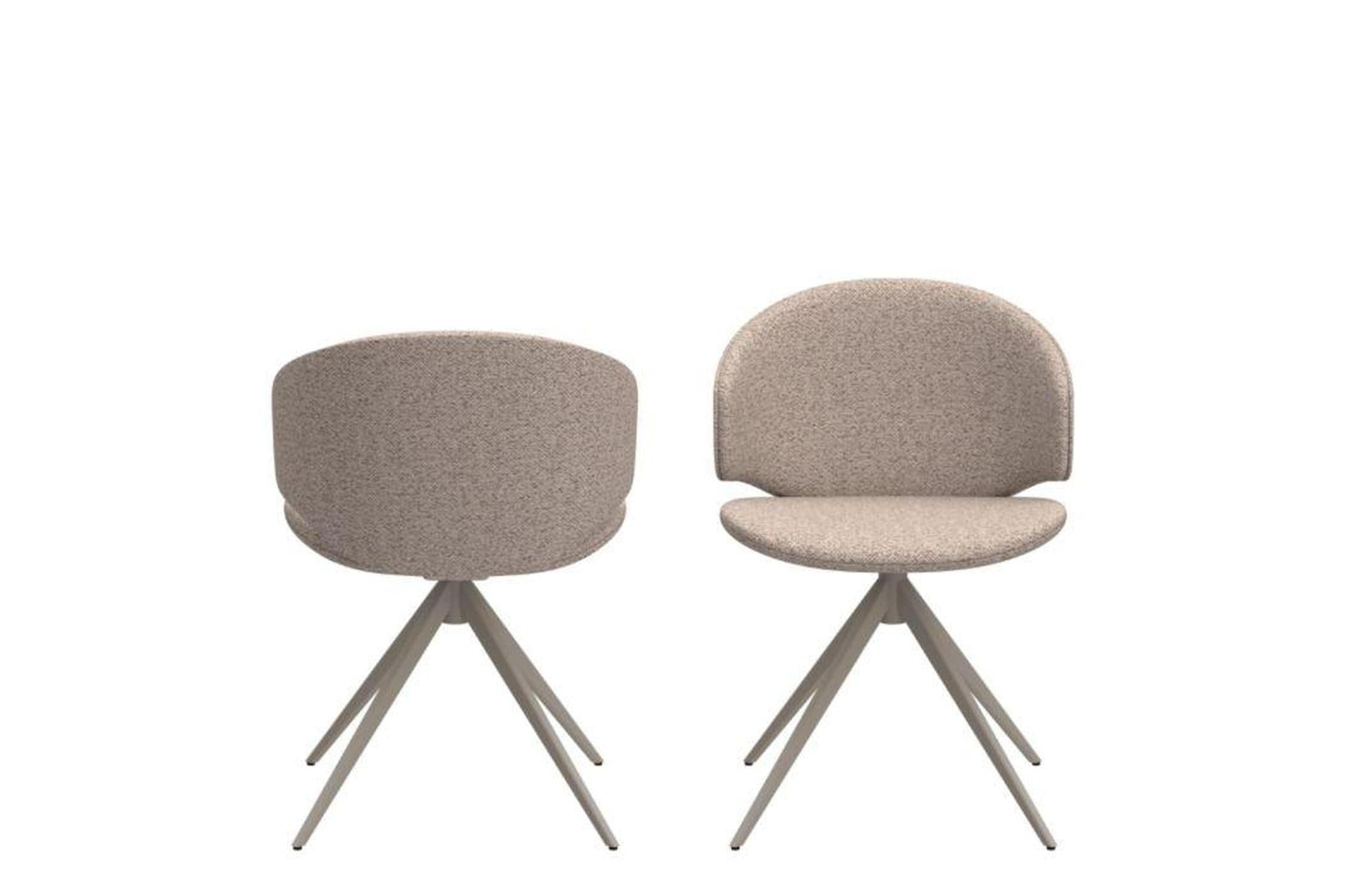 Ella Swivel Beige Dining Chair