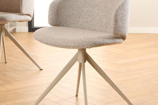 Ella Swivel Beige Dining Chair
