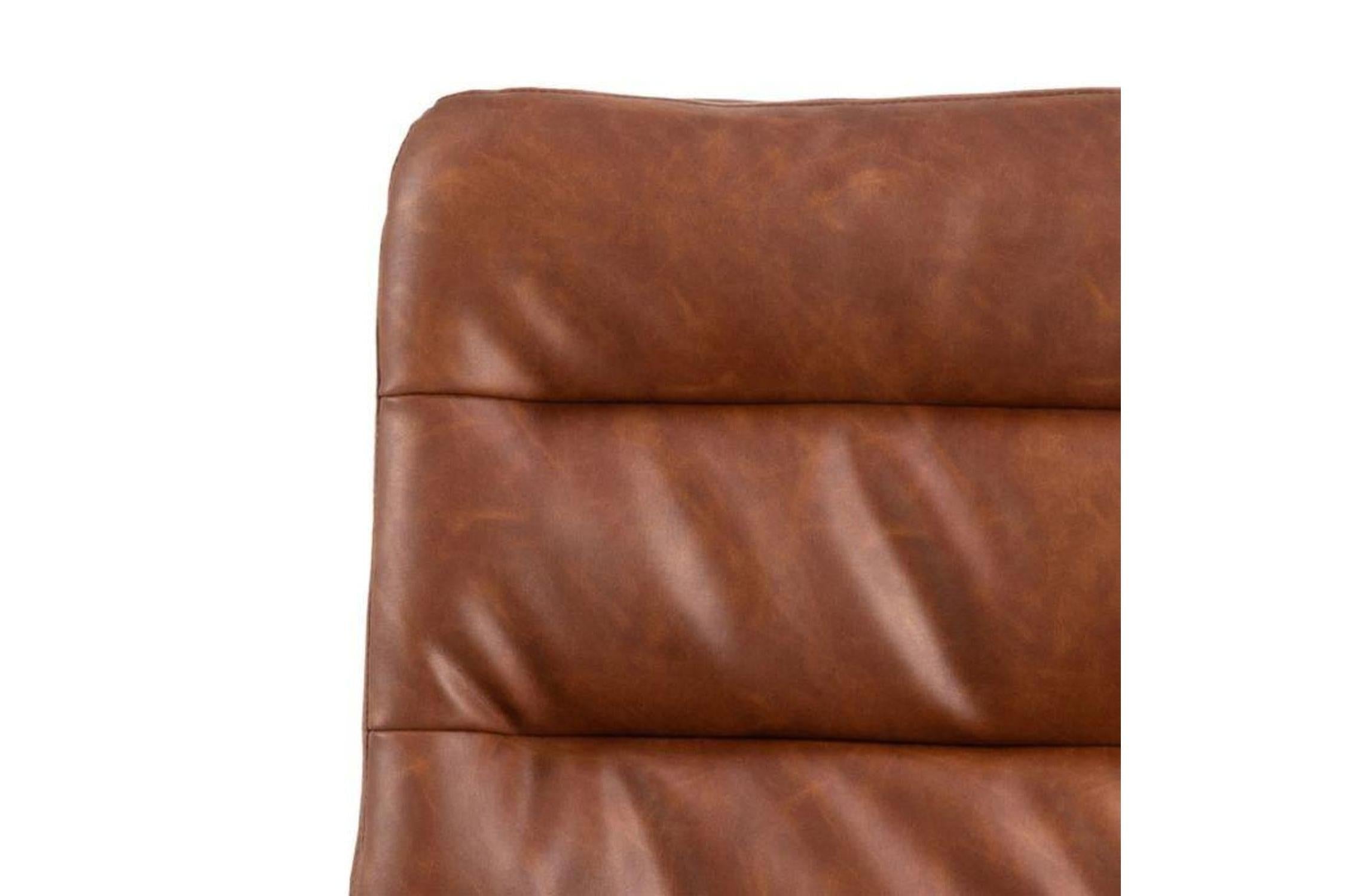 Dean Brandy PU Swivel Dining Chair Set of 2