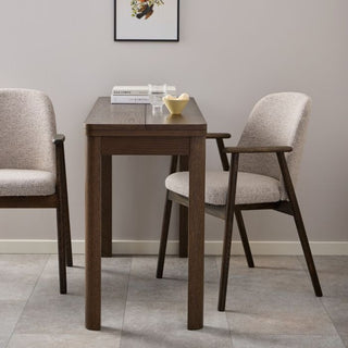 Leo Dining Chairs With Armrest in Monza Fabric Beige Set of 2