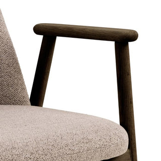 Leo Dining Chairs With Armrest in Monza Fabric Beige Set of 2