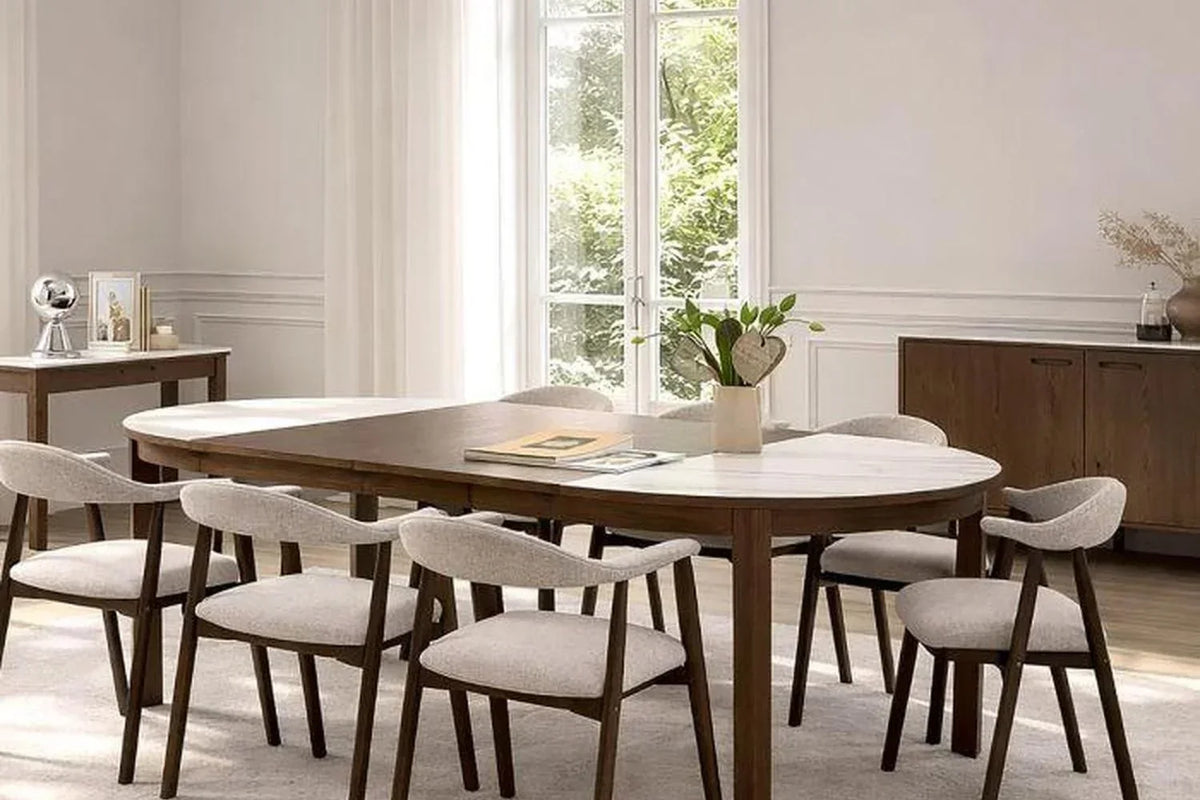 Southampton Extension Leaf in Smoked Oak Veneer Set of 2 for the Southampton Round Extendable Dining Table