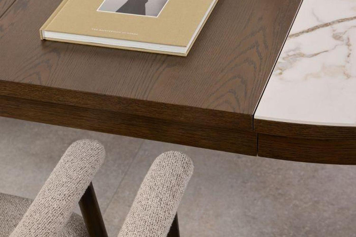 Southampton Extension Leaf in Smoked Oak Veneer Set of 2 for the Southampton Round Extendable Dining Table