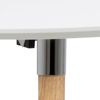 Belina Extending Oval Dining Table in White and Oak 170-270