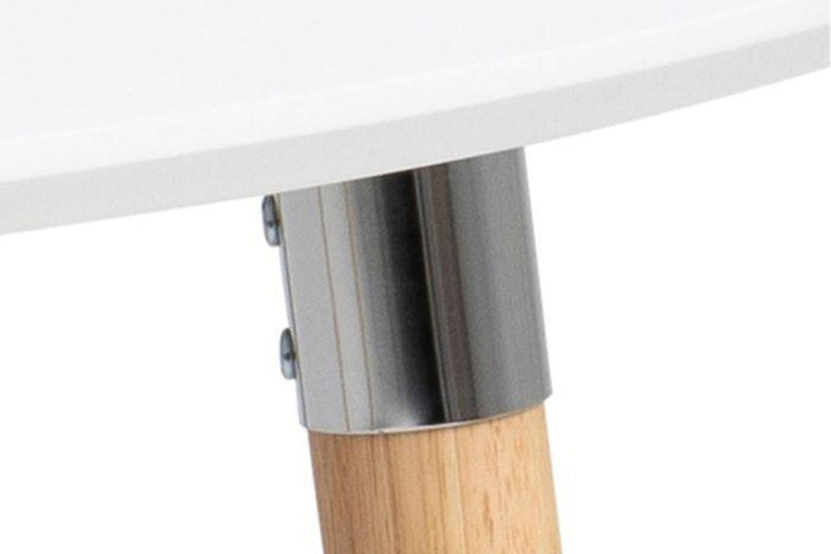 Belina Extending Oval Dining Table in White and Oak 170-270