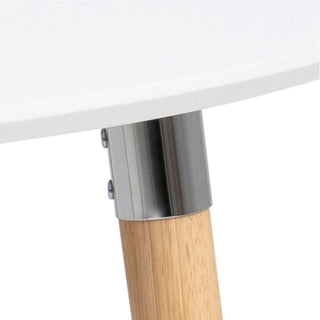 Belina Extending Oval Dining Table in White and Oak 170-270