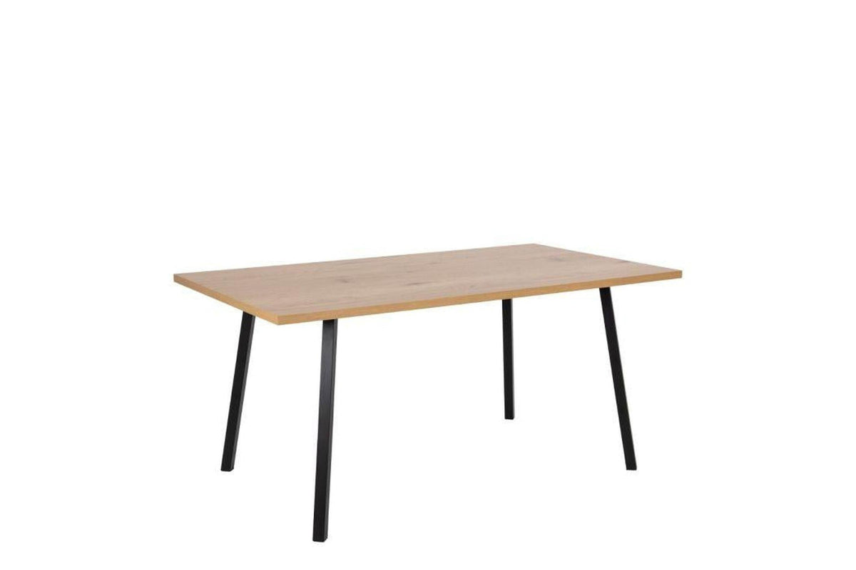 Cenny Dining Table in Oak & Black 160x90cm
