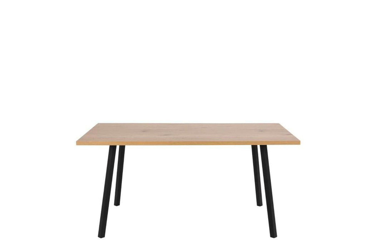 Cenny Dining Table in Oak & Black 160x90cm