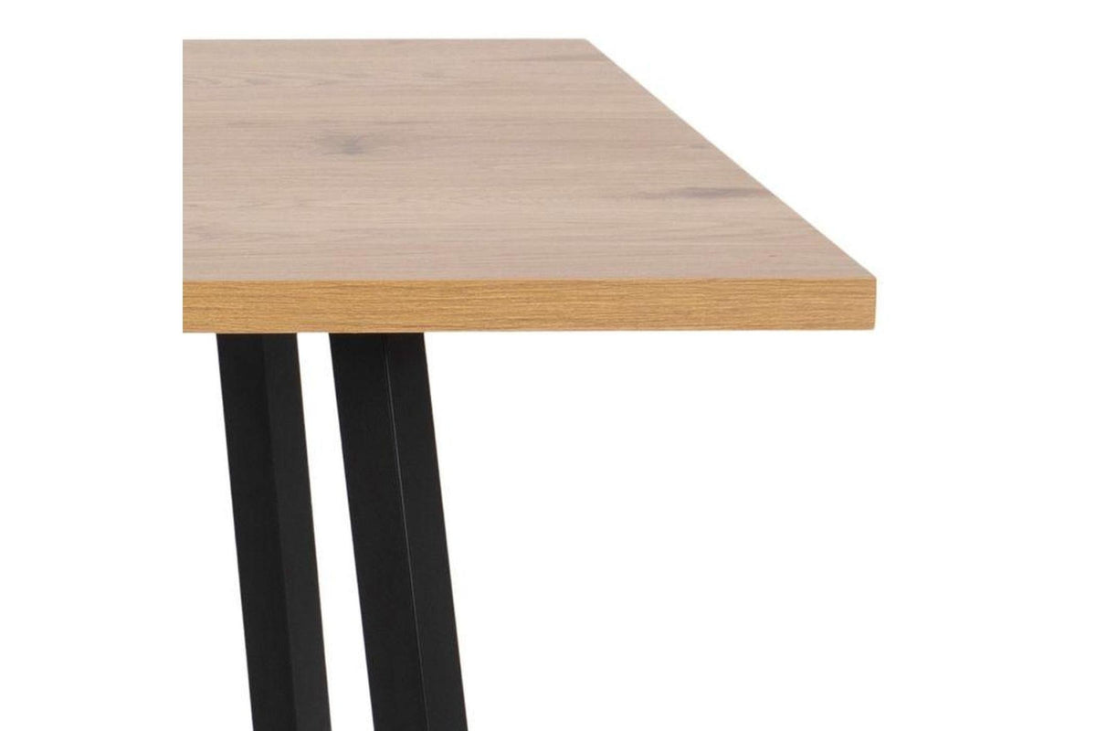 Cenny Dining Table in Oak & Black 160x90cm