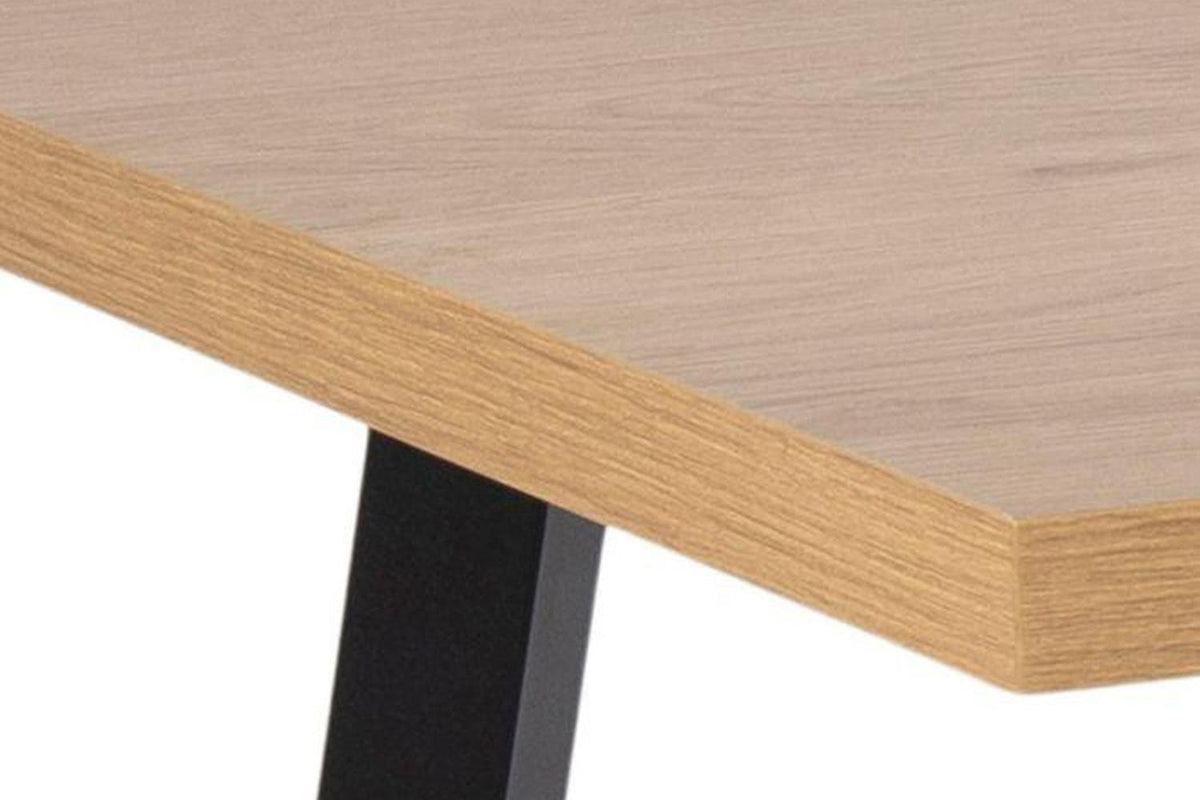 Cenny Dining Table in Oak & Black 160x90cm